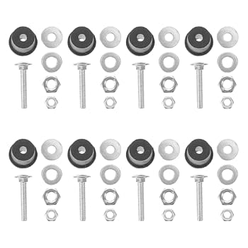 SAFIGLE Salon Shampoo Bed Swing Parts and Rocker Components Kit with Heavy Duty Bolts and Gaskets, Professional Hair Washing Bed Fixing Accessories, 8 Sets for Salon Shampoo Bowl