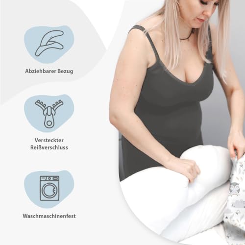 Totsy Baby Körperkissen 190 cm Lagerungskissen für Erwachsene – langes Body Pillow Komfortkissen...