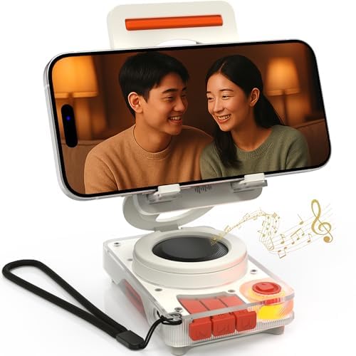 ANCwear �X�}�z�X�^���h�t�� Bluetooth 5.4 �X�s�[�J�[ �剹�ʁb�p�x�����\ ���|�[�^�u���X�s�[�J�[�bTF/microSD�Ή��b�ݑ�[�N�E���掋���Ɂb�f�X�N�p�K�W�F�b�g�b�v���[���g�ɂ� �u���b�N×�O���[