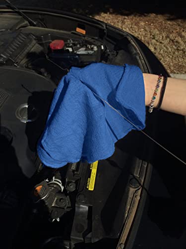 Avalon Towels Cotton Shop Rags – (Pack of 150) Size 12x14 Inches Cleaning Rags – Absorbent Shop Towels and Multipurpose Cleaning Towels for Automobiles, Industries, Garage and Homes (Blue)