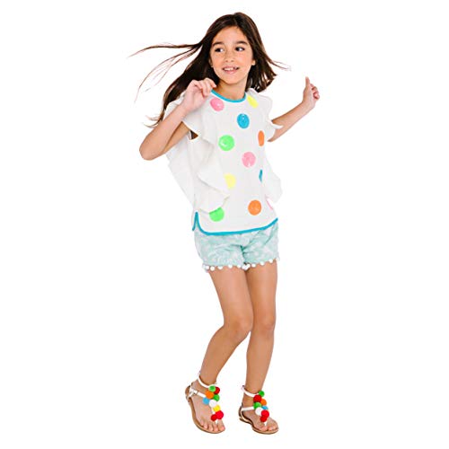 Image of Masala Kids Girls' Betty Top Party Dots White