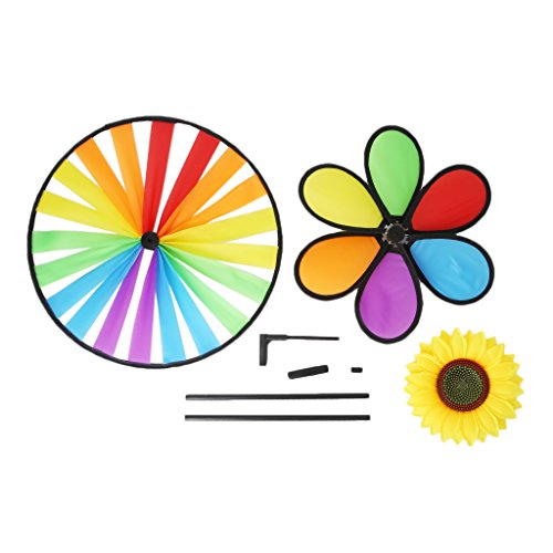MB-LANHUA Windmill Toys, Children Kids Garden Decoration Flowers Colorful Outdoors Spinner