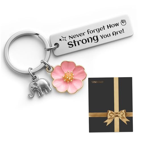 YISCOKO Geschenke für Frauen geburtstagsgeschenk für frauen Geschenk Schlüsselanhänger mit Gravur Gute Besserun ...