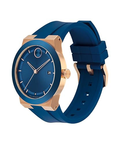 Movado Bold Fusion Men's Luxury Quartz Watch - Swiss Movement, Silicone Strap, Water Resistance 50 Meters (5ATM) - Classic Timepiece - Gift for Him - 42mm2