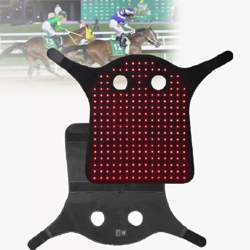 XUXIAO Terapia de luz roja equina, Terapia de luz roja portátil, Almohadilla de Terapia de luz roja de 660 NM y 850 NM, para Terapia de relajación y recuperación de Cabeza y Cuello de Caballos