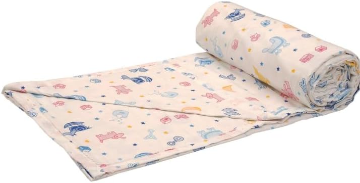 Trance Home Linen 100% Cotton | New Born Baby Blanket | Baby Dohar Swaddler Comforter | Warm Baby Essential (1 Year to 3 Year 100x140 Centimeters | Ducks)