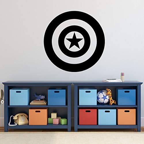 Captain America Decor Vinyl Wall Decal - Superhero Icon, Emblem, Symbol For Kids Boys Rooms #TOP2