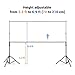 AW Backdrop Stand 10 x 7ft/3m x 2.1m Adjustable Parties Background Support System Stand with 6 Clamps 2 Sand Bags for Studio Photo Event Live Youtuber Classroom Stage for Puppets