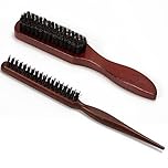 2 Pack Bristle Slick Back Hair Brush Sleek Brush Teasing Brush, Sleek Hair Brush for Slicking Back Hair, Smoothing Hair Beard