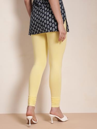 Image of TWIN BIRDS Tailored Cut and Classic Fit Super Stretchable Elastane Fabric Churidar Leggings for Women
