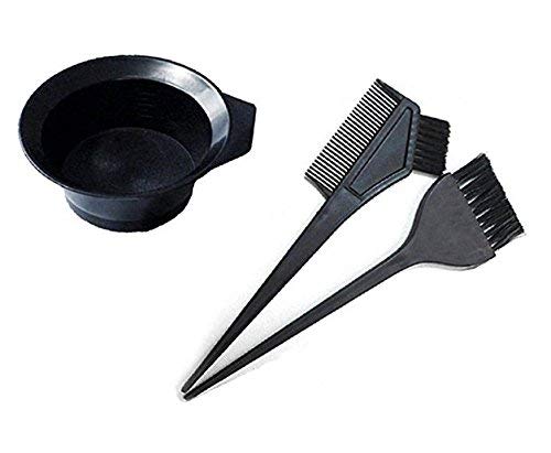 Cotton Fly 3 Pcs Professional Salon Hair Coloring Dyeing Kit - Dye Brush & Comb/Mixing Bowl/Tint Tool (pack of 2) by Marketing Eye USA Inc.