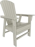 Vista 25 de Costaelm Silla Adirondack al aire libre, sillas de balcón de HDPE, silla Adirondack náutica de concha marina portside y sillas para hoguera, madera