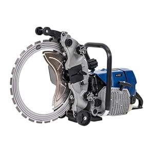 KATSU Tools Petrol Ring Saw, 5000W Powerful Gasoline Concrete Saw, 400mm Disc Cutter, 290mm Cutting Depth, in Toolbox, for Construction, Demolition & Precision Cutting Tasks
