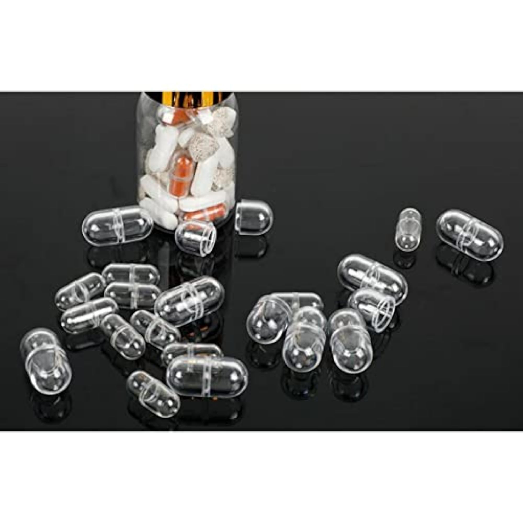 100 Mini Empty Clear Capsules for Lipstick Cosmetic DIY