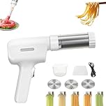 String Hopper Maker Electric,Stainless Steel Electric Pasta Maker with 5 Pasta Discs,Portable Household Handheld 5-in-1 Cordless Pasta Maker Machine,for Making Linguine, Thin, Thick Noodles