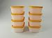 Produktbild TUPPERWARE 450 ml (8) Gefrier-Behälter Eis-Kristall Eiskristall weiß-orange 29494