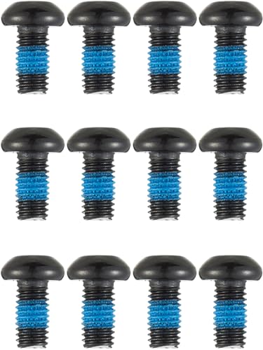Bicycle Disc Brake Bolts Bike T25 Rotor Screws M5x10mm for Mountain Bike,Roadbike,BMX- 12 Pcs (Black)