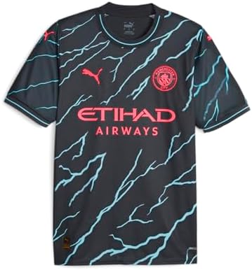 PUMA Men's Soccer Manchester City 23/24 Third Jersey - Electric