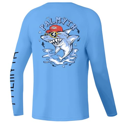 Palmyth Boys Fishing Shirt Youth Long Sleeve T-Shirt UPF 50+ Sun Protection