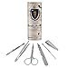 Rustic Massachusetts State Flag Distressed USA Stainless Steel Manicure Pedicure Grooming Beauty Care Travel Kit
