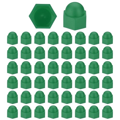 Couvre-écrou hexagonal M14 vert en nylon avec dôme de protection pour vis et boulon