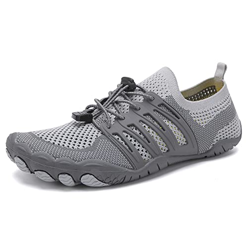 Image of Hearda Water Shoes Mens Womens Quick Dry Barefoot Shoes Summer Beach Aqua Shoes Unisex Lightweight Breathable Walking Shoes for Swimming Surfing Hiking White