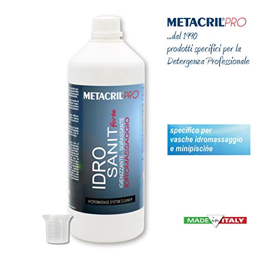 Metacril IDRO SANIT Forte 1 LT + Dosatore Graduato.Igienizzante e Sanificante per IDROMASSAGGIO (Teuco, Albatros, ECC.) Spedizione IMMEDIATA