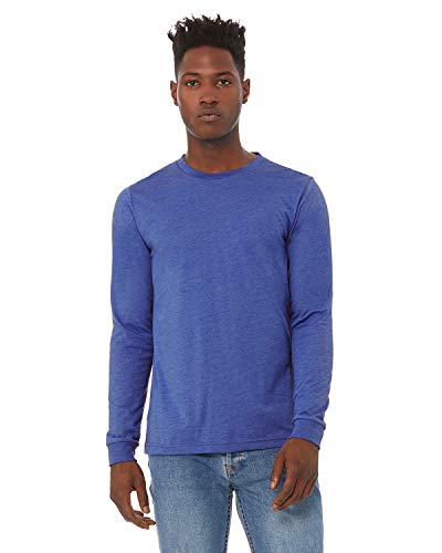 BELLA+CANVAS Unisex Jersey Long-Sleeve T-Shirt L Heather TRU ROYL