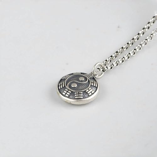 Miniatura 5 de Women's Small 925 Sterling Silver Yin Yang Pendant Necklace,20 inch Chain