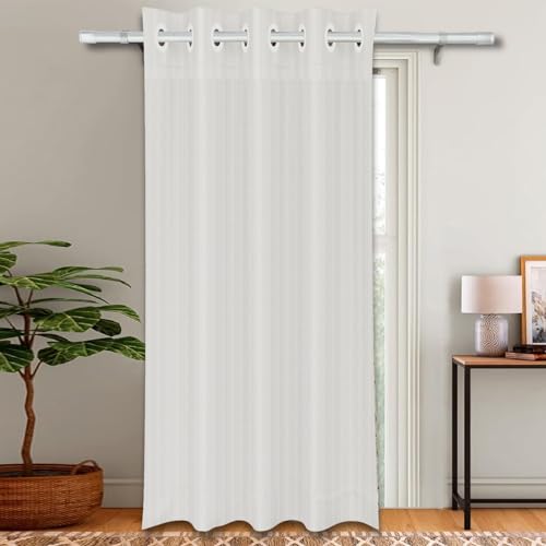 Image of Kuber Industries Door Curtain | Sheer Door Curtains | Parda for Living Room | Bedroom Balcony Parda | Door Curtain Parda for Home D?cor | Lining Net | 7 Feet | Cream