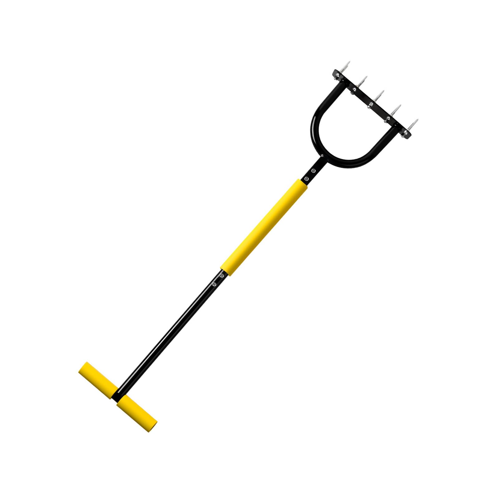 10 Spikes Steel Soil Spiker Lawns Coring Aerator Loosener for Effective Soil Aeration in Residential Gardens and Lawns Manual Aerator