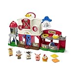 ​Fisher-Price Little People Caring for Animals Farm - French and English Edition, interactive playset with Smart Stages learning for toddlers and kids. Ages 1-5 years. GXF15