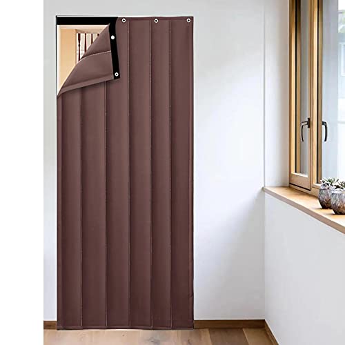 Cortina de puerta aislante térmica con aislamiento para puerta con algodón, cortina de ocultación, resistente al viento, impermeable, aislamiento, para cocina, puerta corredera