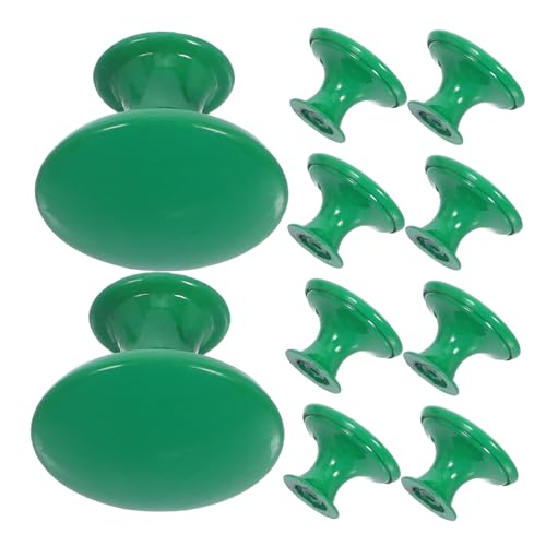 Yardenfun 10 Piezas Tiradores Retro para Armarios de Cocina Mango Redondo Ergonómico para Muebles y Ropero Fácil Instalación Color Verde