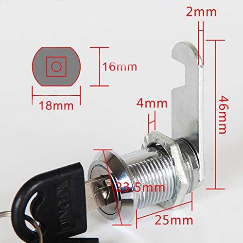 Serratura a camma di sicurezza, per armadietto