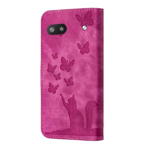 Supwall 3874589 Wallet Case Compatible With Google Pixel 6A | Cat Butterfly Embossed Magnetic Shockproof Case | Leather Flip Case thumb #2