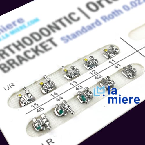 20PCS Orthodontic Metal Brackets Dental Brackets Standard Roth 0.022 Slot Bondable, 3-4-5 with Hook 20pcs/Pack, 1PK