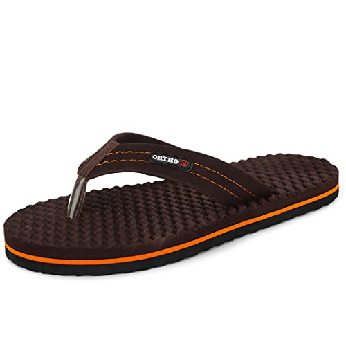 ORTHO JOY Men’s Comfortable Orthopedic Slippers – Soft Cushioned Sole, Lightweight, Anti-Skid Grip