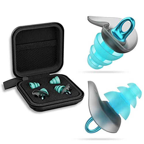 Hearprotek Tapones para los oídos para nadar adultos, tapones de silicona impermeables para protección auditiva, reutilizables de ajuste personalizado para natación, baño, ducha, surf, kayak (Verde)