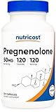 Nutricost Pregnenolone 50mg, 120 Capsules - Non-GMO, Gluten Free, Vegetarian Capsules