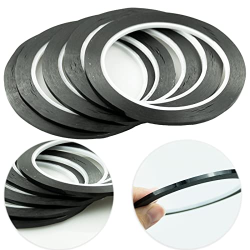 10 Stück Whiteboard-Klebeband, Raster-Markierungsband, 3 mm breit, Grafikband, selbstklebendes Whiteboard, Rasterband, Diagrammband für Büro, Schule, Rastermarkierung (schwarz)