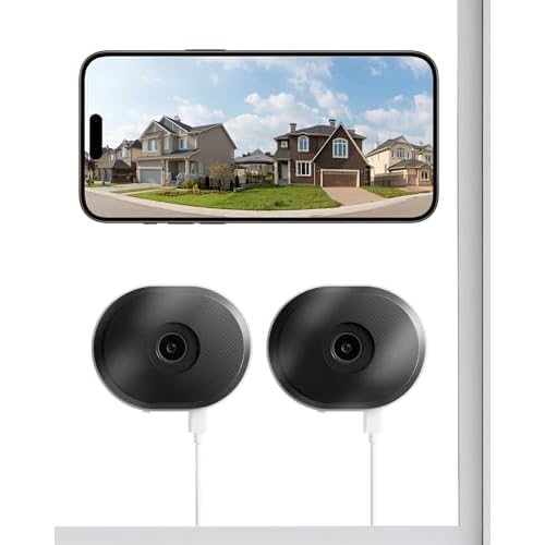 ZOSI Pack de 2 Caméra Surveillance Fenêtre 2K, 3MP Caméra Intérieure Sécurité WiFi 2.4/5GHz, Vision Nocturne en Couleur Détection IA Humaine/V�