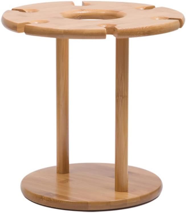 Round Holder Countertop Stand Retro Tabletop Display for Single Bottle Bar Rustproof Barware Living Room Wine Rack Organizer