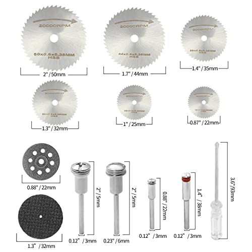 Phituoda 32Pcs Cutting Wheel Sets,Rotary Tool Cutting Wheel Sets, Drill Cutting Wheel With Diamond Cutting Wheels Resin Cutting Discs Hss Circular Saw Blades #TOP1