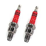 HURI 2pcs 3 Electrode Spark Plug for C7HA C5HA C6HA Champion PZ7HS Z10 Z12 Z8 Z9Y