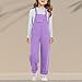 PETCDIM pink rompers fashion for girls,Girls Solid Jumpsuit Adjustable Strap Comfy Bib Overalls 2026 Kids Summer Romper Pants Straight Leg Baggy Casual Jumpsuits with Pockets Orange 3-12 Years