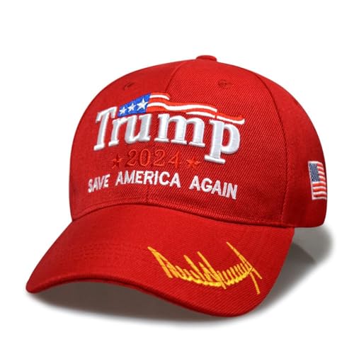 Boné de beisebol unissex MAGA para Donald Trump 2024, chapéu vermelho de Make America Great Again &