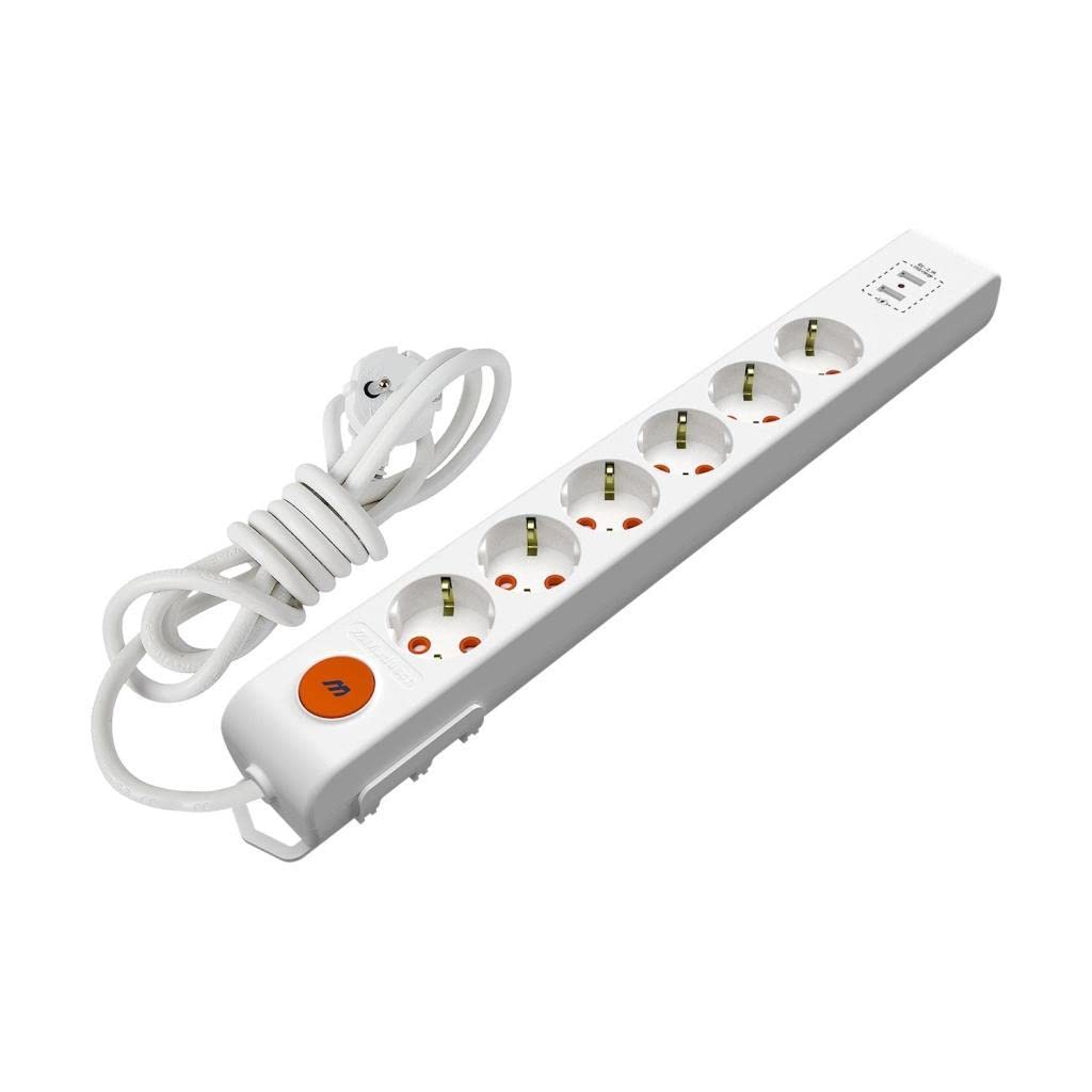 KATAR Mutlusan Ritech 6'lı Usb Topraklı Priz Ç.Kor.2mt