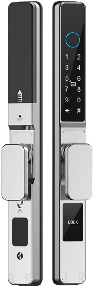 Tuya WiFi App Waterproof Smart Aluminum Door Lock Double Hook Mortise Fingerprint Password Electronic Sliding Door Lock B