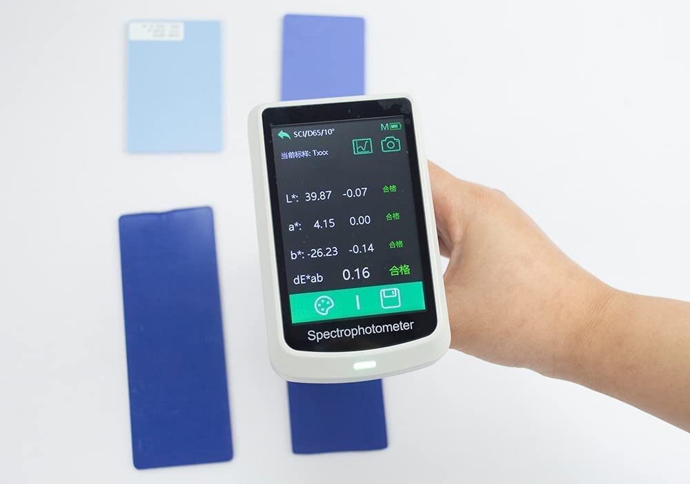 Spectrocolorimeter D/8 SCI Spectrophotometer Color Meter Color Difference Tester Analyzer with Single Aperture Φ11mm Illumination Aperture Repeatability ≤0.04 Accuracy 0.01 Auto Calibration